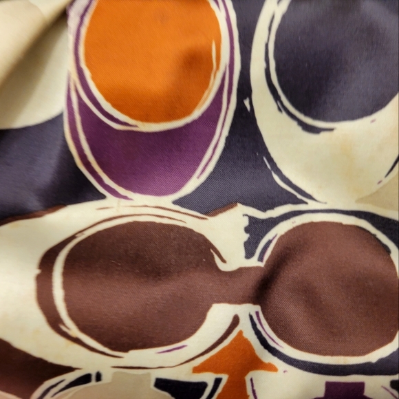 Coach satin hand drawn scarf print wristlet y2k - Picture 6 of 6